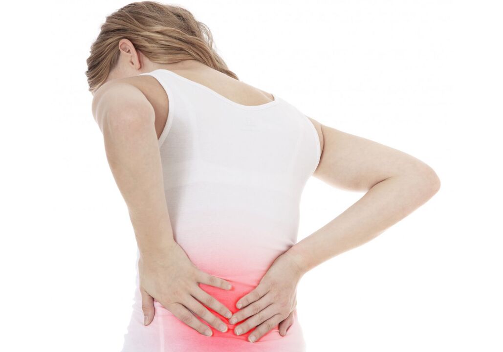 Osteochondrose kan de lumbale wervelkolom aantasten